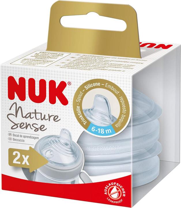 NUK Nature Sense Trinktülle, extra breit und weich, auslaufsicher, 6-18 Monate, 2 Stück