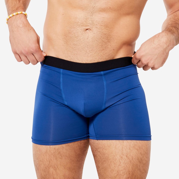 Actual product image Decathlon Functional pants boxer shorts men's breathable 3-pack - navy/blue/khaki (XL, pack of 3)