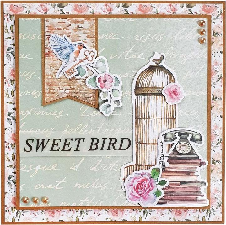 Actual product image art by marlene Mixed Paper Pad "Lovely Vintage" 42 Sheets Essentials (170 g/m², A5, 42 pcs.)