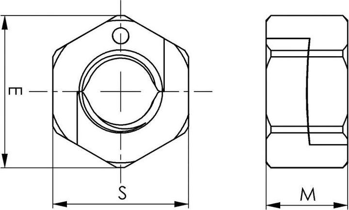 Actual product image Amf TWINNUT nut without shoulder
