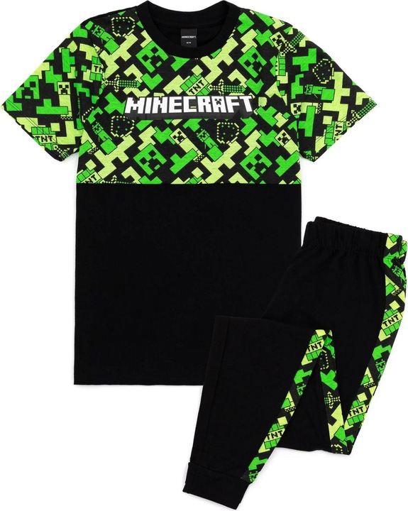 Actual product image Minecraft Childrens/Kids Creeper Short Pyjama Set (128)