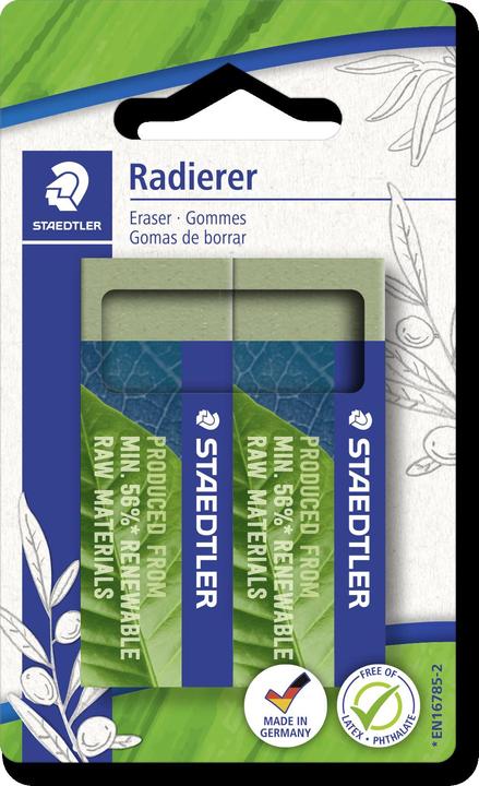 Staedtler Pack 2 Ecologisch rubber