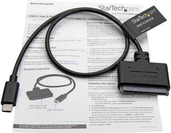 Produktbild StarTech USB-C to SATA Adapter
