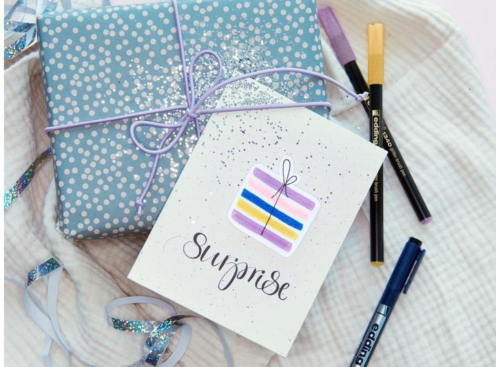 Image du produit Edding 1340 stylo pinceau pailleté Lot de 4 assortis (4x)