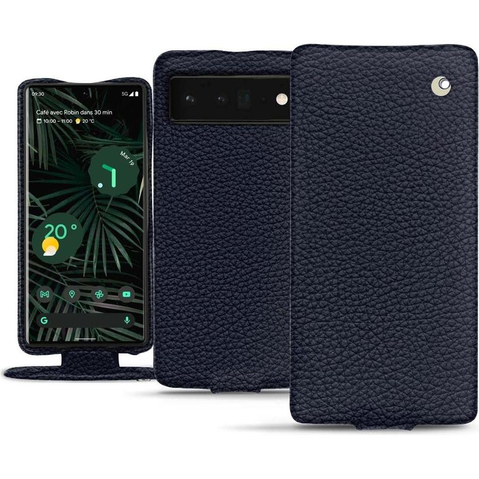 Noreve Lederschutzhülle vertikal (Google Pixel 6 Pro), Smartphone Hülle, Violett