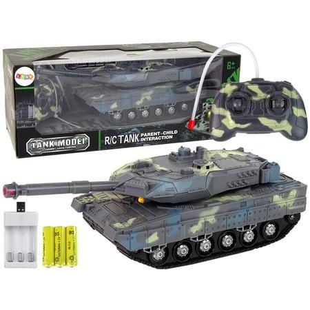 Lean Toys Carro armato militare telecomandato Moro, rumore di sparo