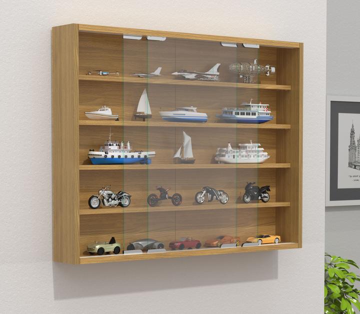 Image du produit VCM Bois verre suspendu vitrine murale vitrine collectionneur vitrine Agisa L (77 x 10 x 60 cm)