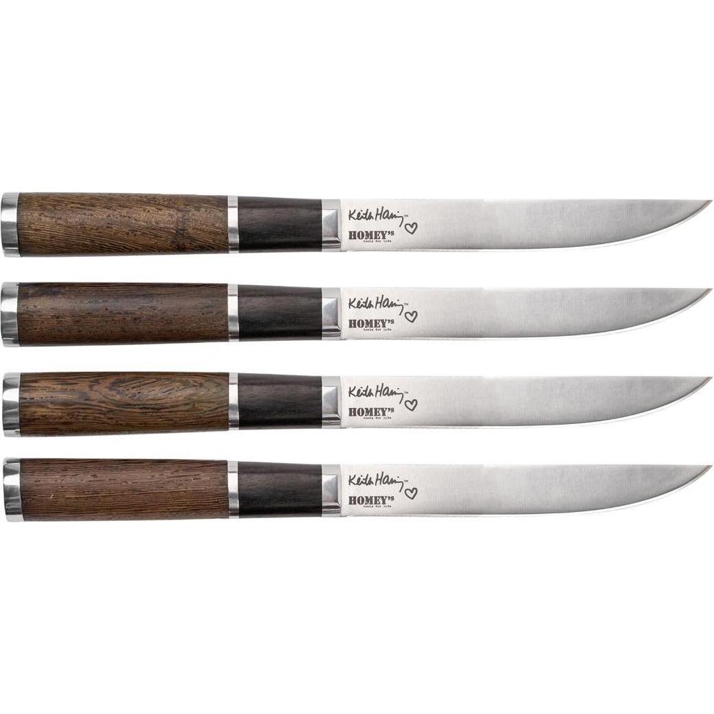 Homey Homeys Keith Haring 4er Steakmesser Set, Besteck