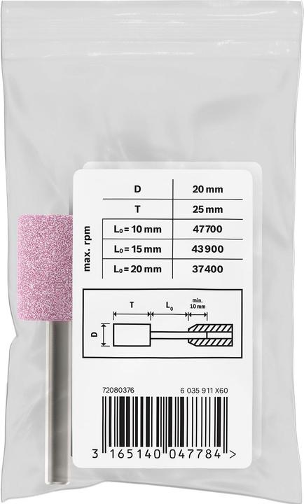 Produktbild Bosch Professional Zubehör PRO Steel Schleifstiftset, 20 x 25 mm, G60 (60)