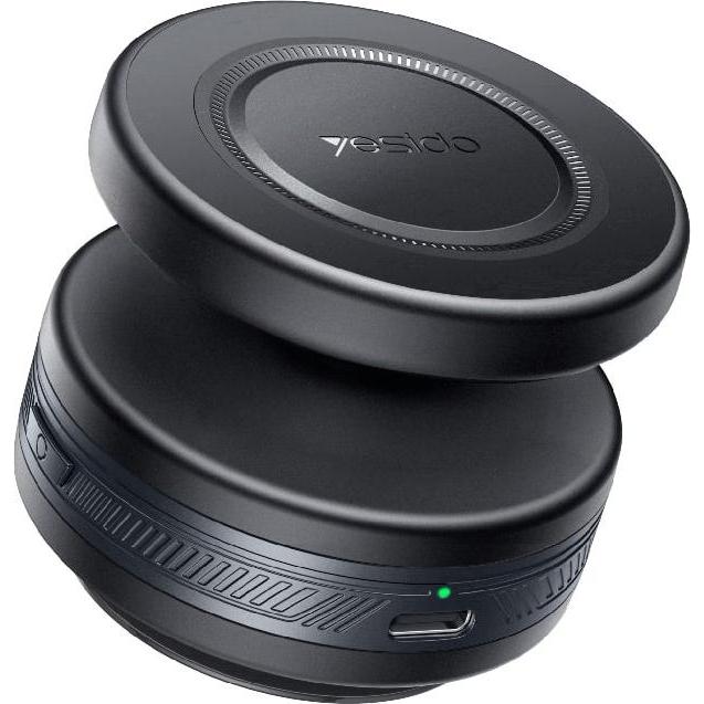 Yesido Electric Vacuum Cup Magsafe Phone Holder with Ball Head – Black, Adattatore per auto, Nero