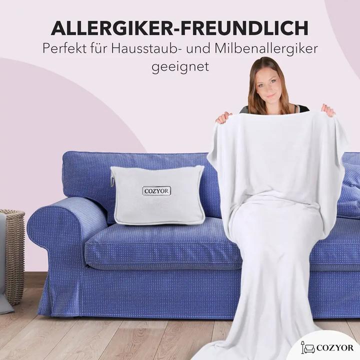 Immagine prodotto Cozyor Coperta da viaggio e cuscino da viaggio 2 in 1 per l'aereo (Cuscino per testa e collo)