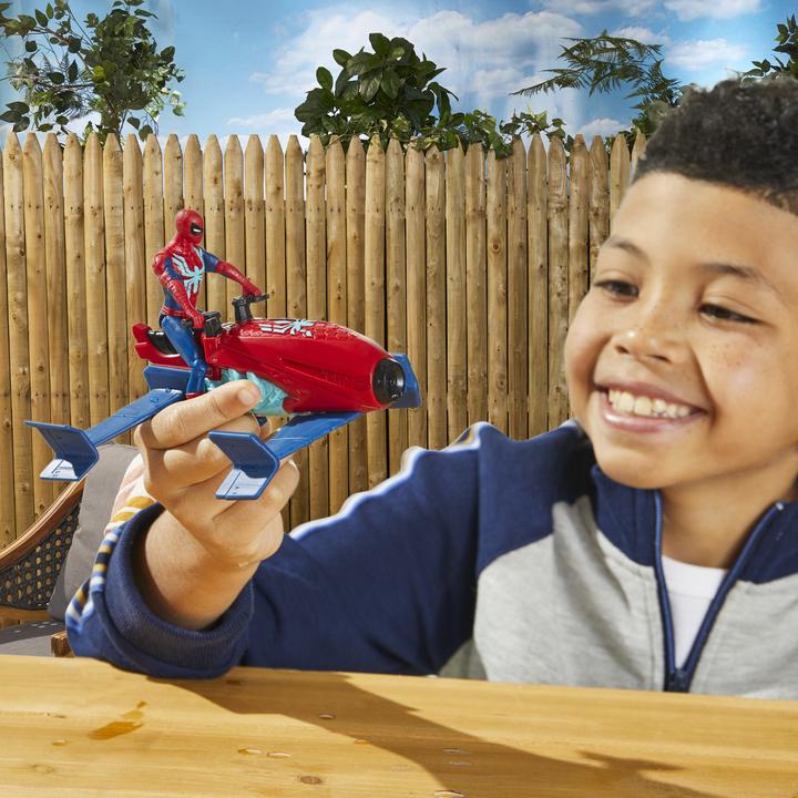 Actual product image Hasbro Spiderman Web Splashers Vehicle Spider-Man Jet Splasher