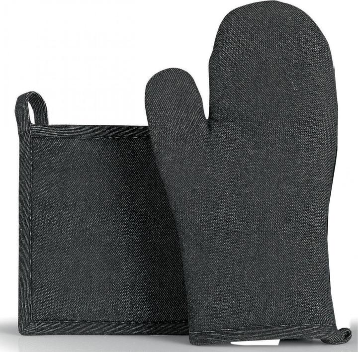 Winkler jona recycling-set aus handschuh und topflappen (20% Polyester, 80% recycelte Baumwolle, Füllung 100% Baumwolle)