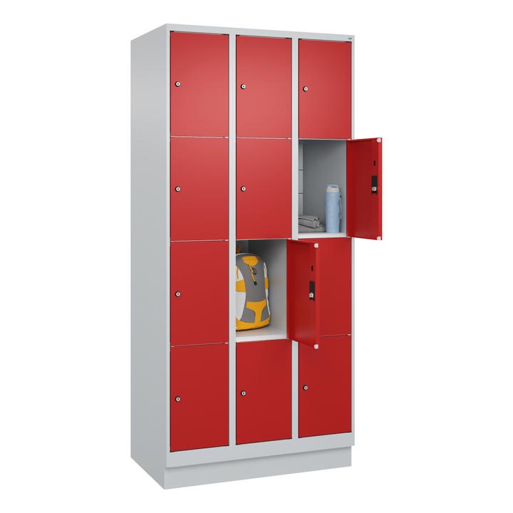 Actual product image C+P Fächerschrank Classic Plus, 4 Fächer übereinander, Abteilbreite 30 cm, mit Sockel (90 cm, 195 cm)