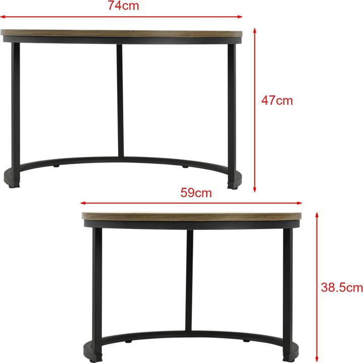 Image du produit En.Casa Christchurch (Ø 74 x 47 cm, Ø 59 x 38,5 cm)