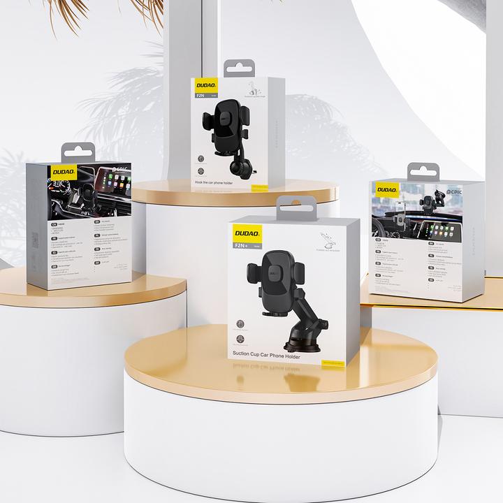 Actual product image Dudao F2N smartphone holder for air vent, clamp - black
