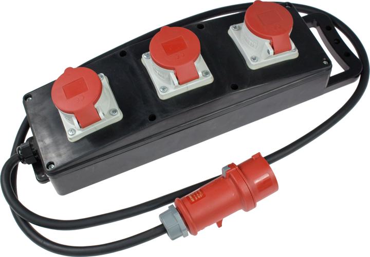 Produktbild As - Schwabe Vollgummi-Steckdosenleiste (3x, 2 m)