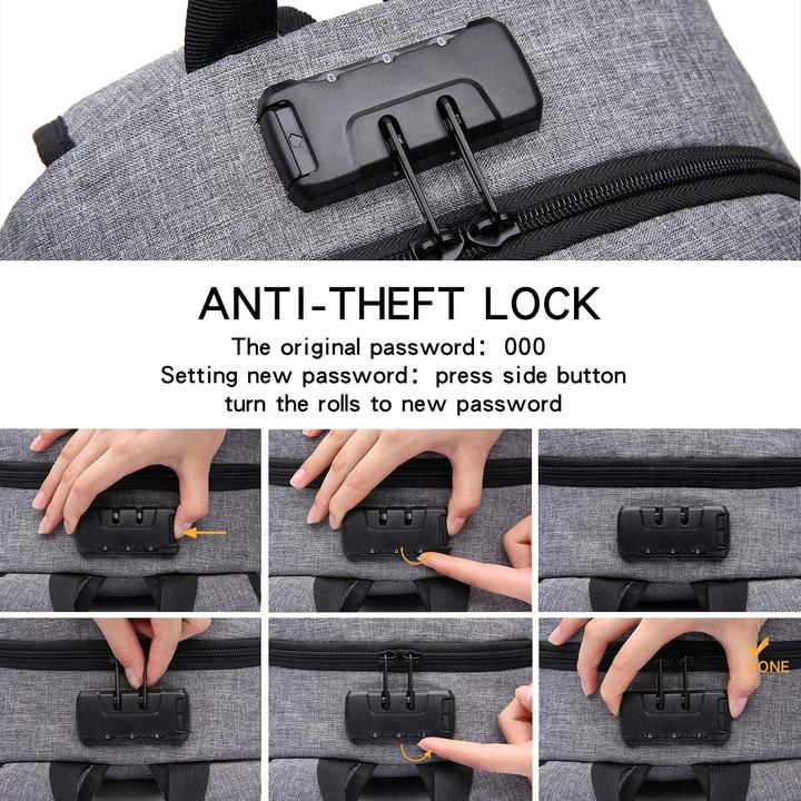 Actual product image Wenig Laptop-Rucksack mit USB-Anschluss, Anti-Diebstahl-Schutz (30 l)