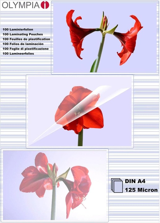 Productafbeelding Olympia Lamineerfolies (A4, 100 Stuk, 125 µm)