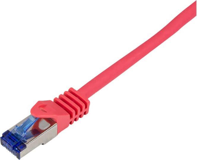 Actual product image LogiLink Patch cable Ultraflex, Cat.6A, S/FTP, 1.0 m, red (S/FTP, CAT6a, 1 m)