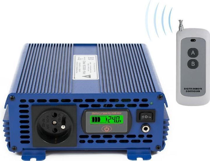 Actual product image Digital AZO 24 VDC / 230 VAC ECO MODE SINUS IPS-1200S PRO 1200W voltage converter