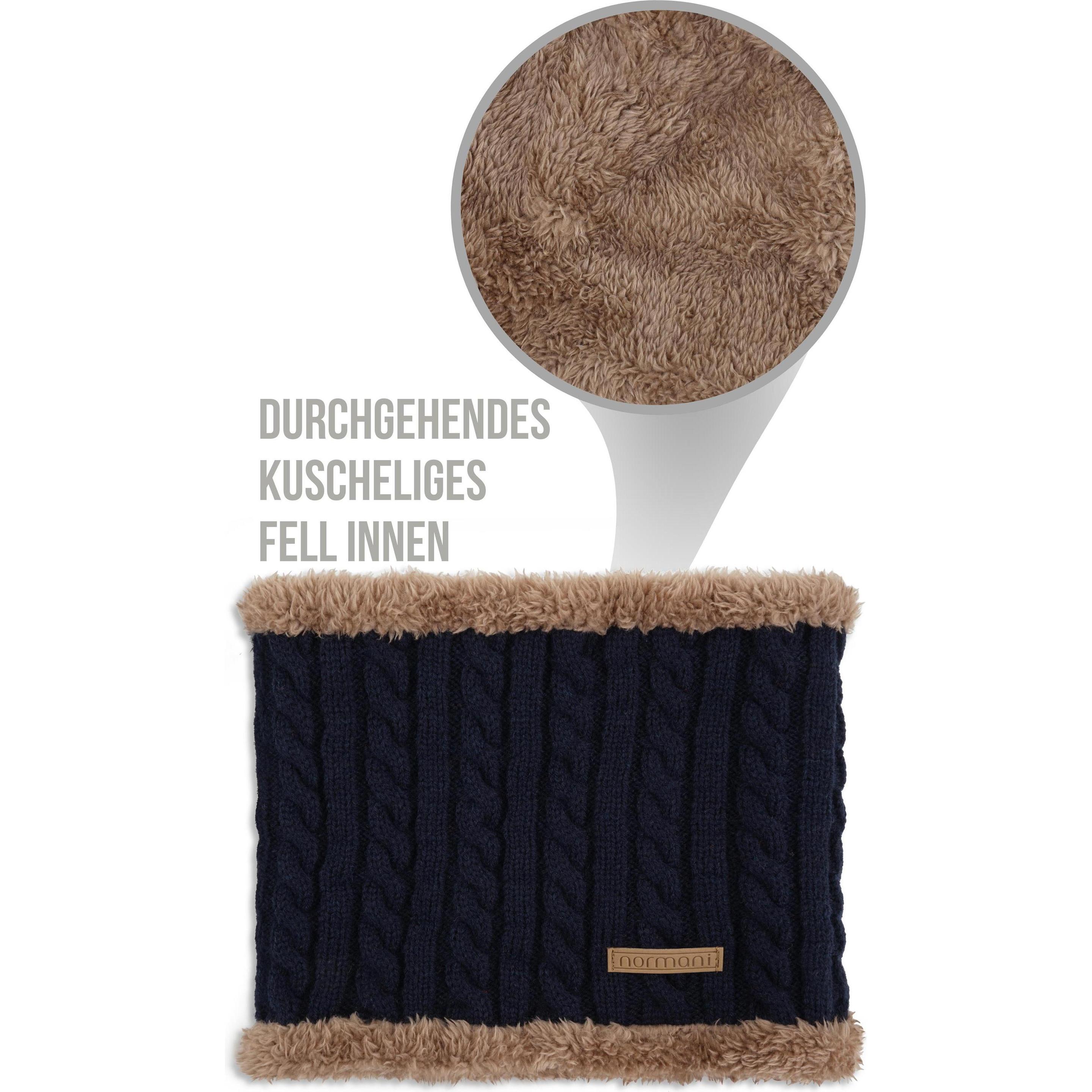 Normani, Unisex, Schal, Winter-Fellschal Kebili, Blau