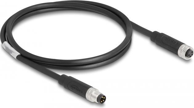 Actual product image Delock M8 4 Pin Cable A-coded (STP, 1 m)