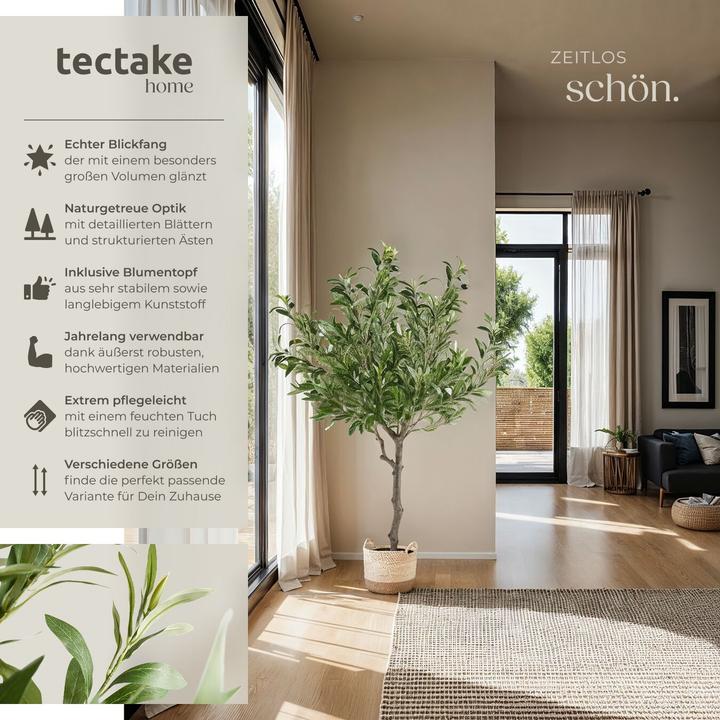 Image du produit tectake Künstlicher Olivenbaum Oleand, realistische Textur (120 cm)