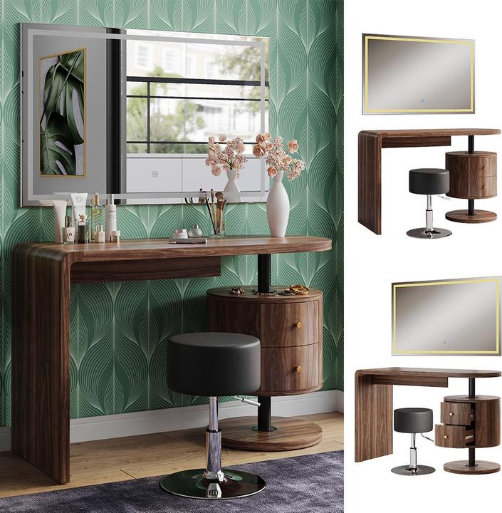 Produktbild Vicco Lara mit Hocker und Beleuchtung (120 x 50 x 76 cm)