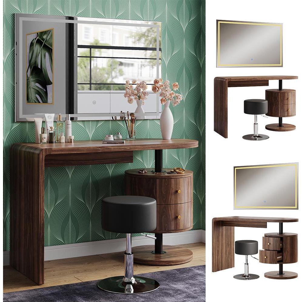 Thumbnail - Vicco, Schminktisch, Lara mit Hocker und Beleuchtung