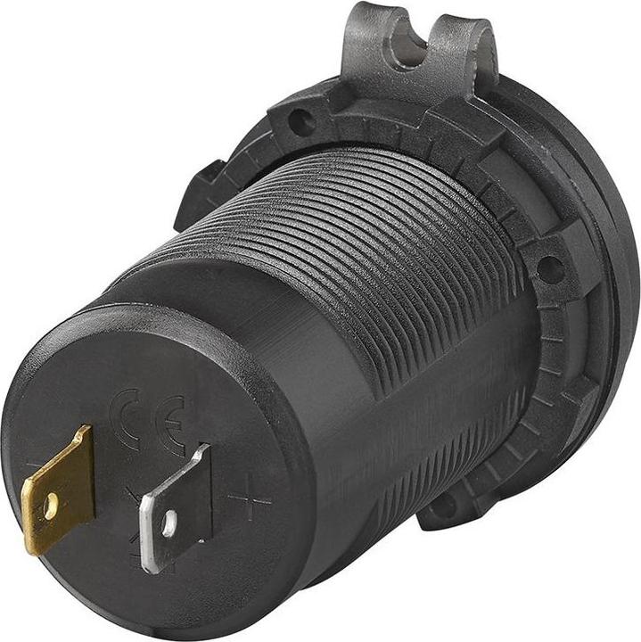 Produktbild ProPlus USB-Einbausteckdose dreifach mit 2x Typ A und 1x Typ C + Voltmeter