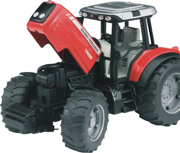 Produktbild Bruder Massey Ferguson 7480 mit Wannenkippanhänger