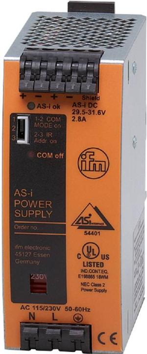 Produktbild IFM Netzteil AS-i 115/230 V AC Integrierte Datenentkopplung Steckbrücke