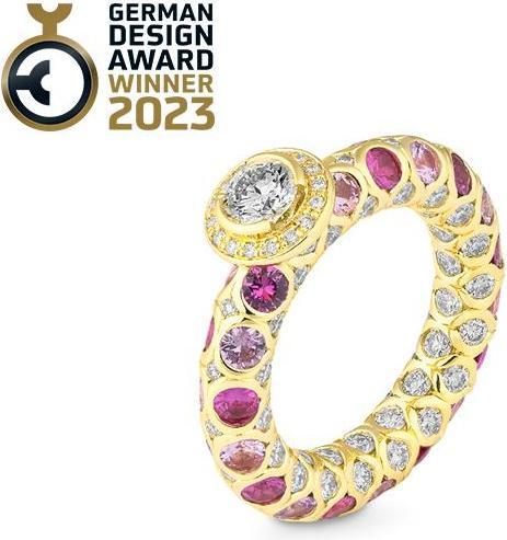 Produktbild Breuning RING - E.SAFIR PINK/Brillant (55, 585/14 K Gold)