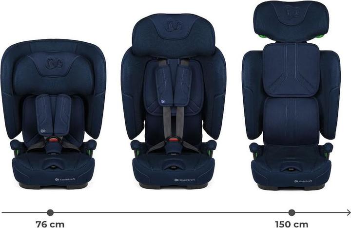 Produktbild KinderKraft Car Seat FIX2GO i-Size 76-150cm NAVY (Kindersitz, ECE R129/i-Size Norm)