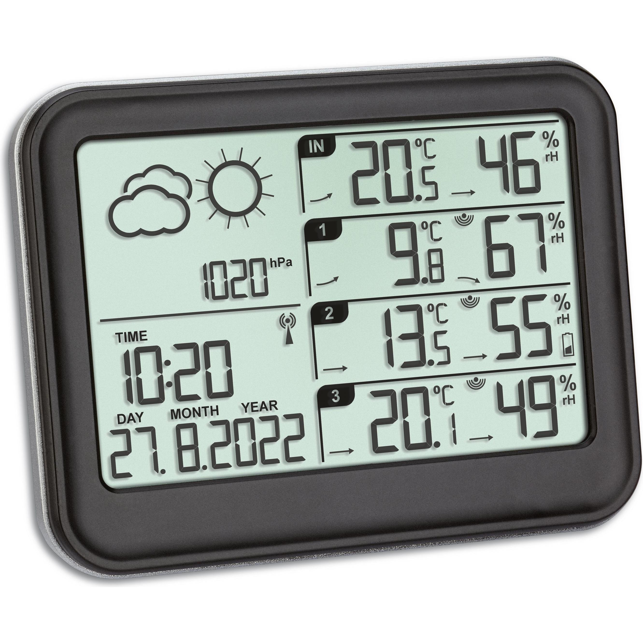 TFA View, Wetterstation, Schwarz