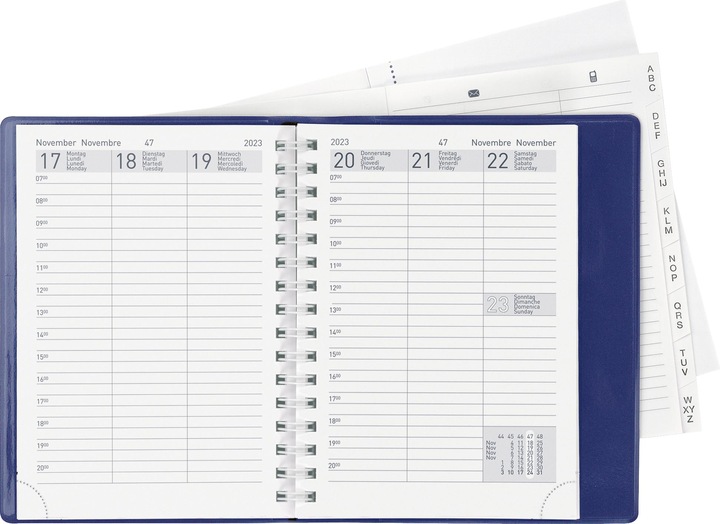 Actual product image Biella Pocket Agenda Rex Wire-O (10 x 14 cm, Hardcover, German, English, French, Italian)