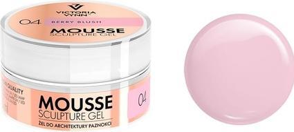 Actual product image Visconti Di Modrone Victoria Vynn Thixotropic Mousse Sculpture Gel 15ml Nails Building Extension 04 Berry Blush (04 Berry Blush, Gel-Effect Nail Polish)