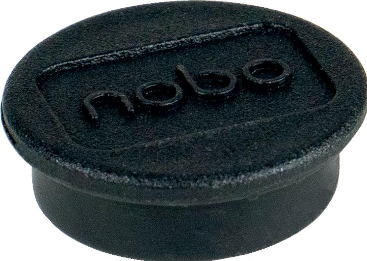 Actual product image Nobo Magnet round 24mm 1915291 black 10 pieces (10 x)