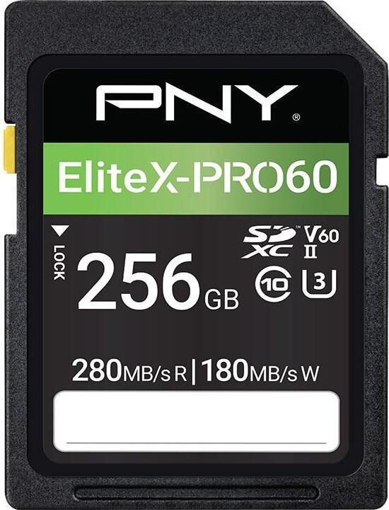 PNY Elite X-Pro 60 (256 GB, SDXC, U3, UHS-II)