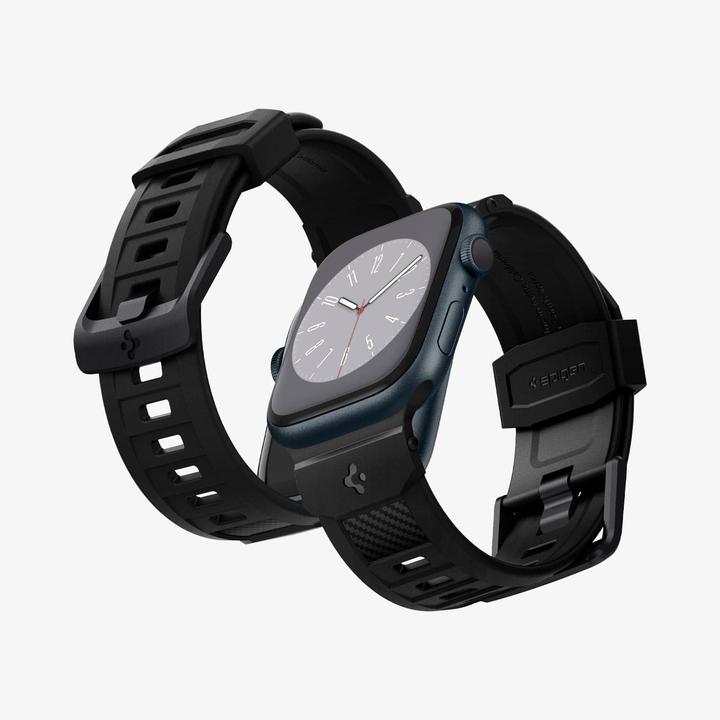 Immagine prodotto Spigen FASCICOLO RUGGED Apple Watch 4/5/6/7/8/SE (38/40/41MM) NERO OPACO (41 mm, 38 mm, 40 mm, Poliuretani termoplastici (TPU))