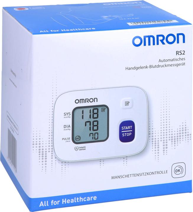 Produktbild Omron RS2 Automatisches Handgelenk-Blutdruckmessgerät, 1 St. Blutdruckmessgerät (Blutdruckmessgerät Handgelenk)
