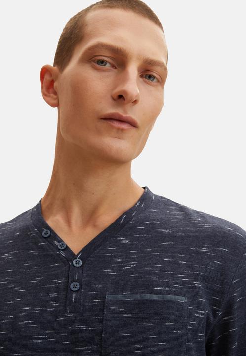 Produktbild Tom Tailor Longsleeve Langarmshirt mit Henleyausschnitt (M)