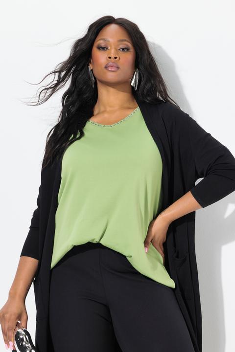 Produktbild Ulla Popken T-Shirt, A-Linie, V-Ausschnitt, Halbarm (50, 52)