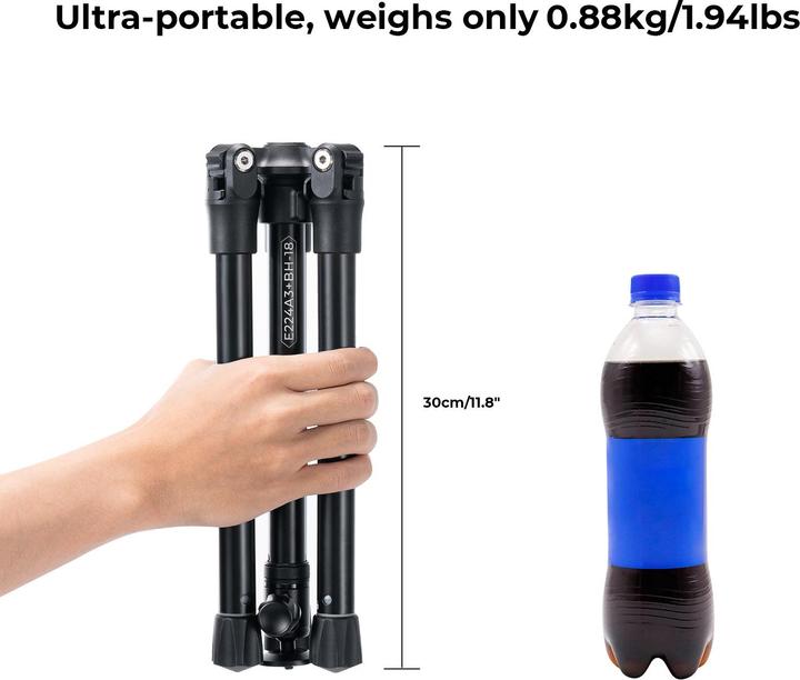 Image du produit K&F Concept E224A3+BH-18 (Argent) Stick à selfie / support pour téléphone portable