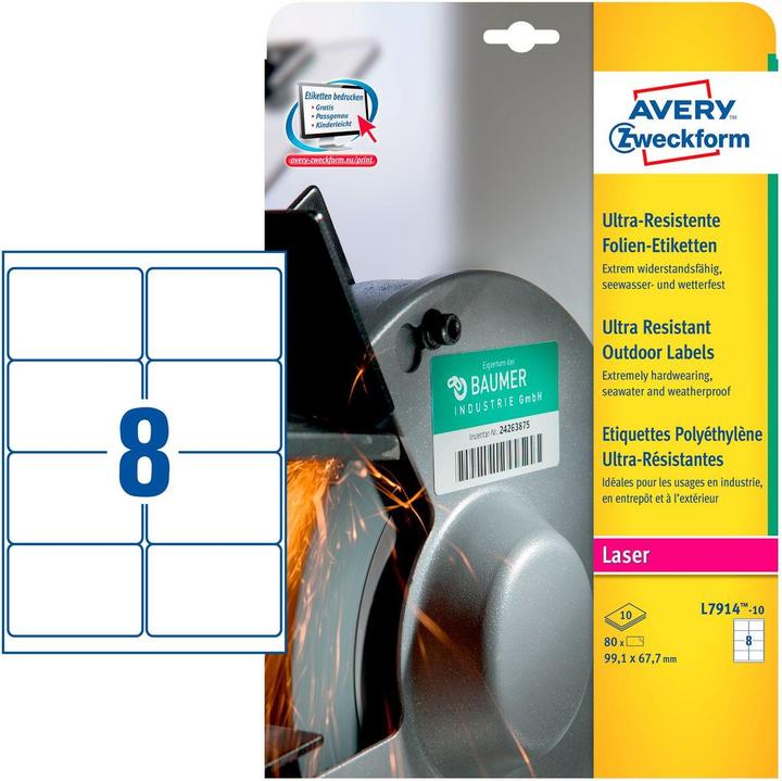 Immagine prodotto Avery Etichette in foil ultraresistenti