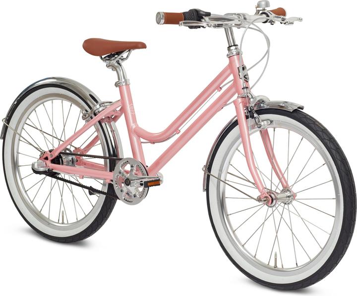 Bicicletta Ragazzi 20 Pollici 6 Marce Fetcoi – Rosa E Bianco, Con Luci, Telaio In Acciaio, Per Bambini 110-140 Cm