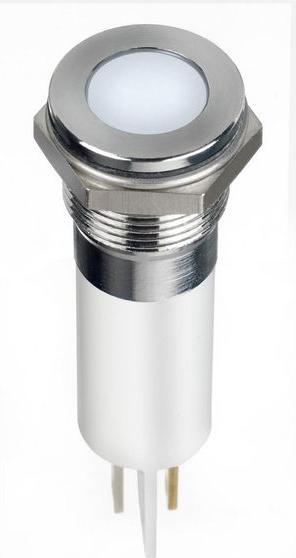 Produktbild RS PRO 12mm flush bright chrome LED,white 24Vdc