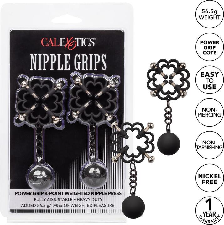 Image du produit CalExotics Pince à mamelon Power Grip 4 points Pression pondérée du mamelon