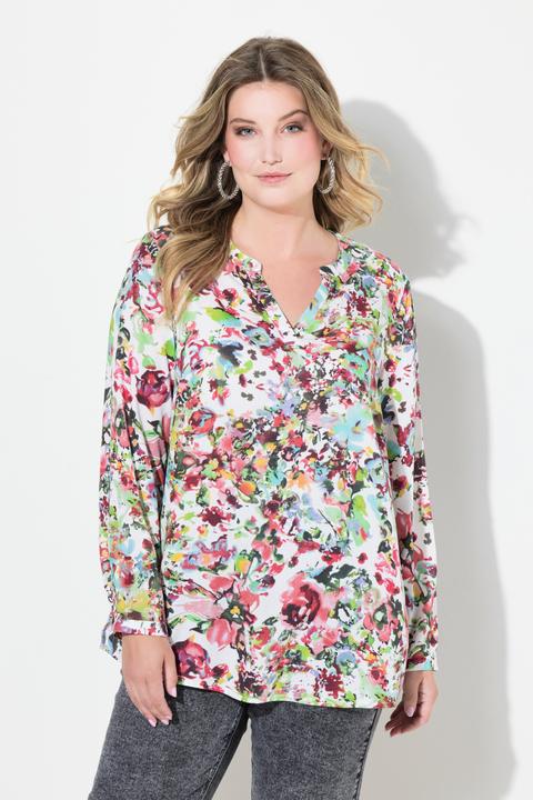 Actual product image Miamoda Tunic with floral print and long sleeves (44)